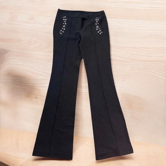 Arden B Pocket Studded Black Dress Pants Size 2 - Picture 1 of 16
